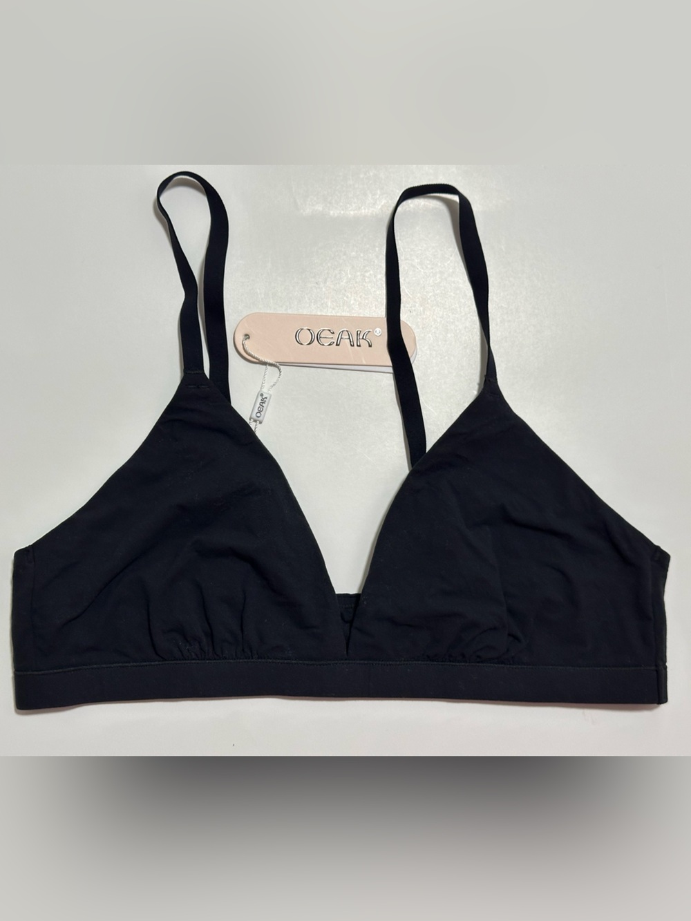 OEAK Black Triangle Wireless Bralette - Size XL